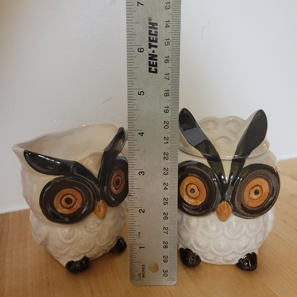 Vintage Owl Ceramic Sugar and Creamer Set - Picture 6 of 9